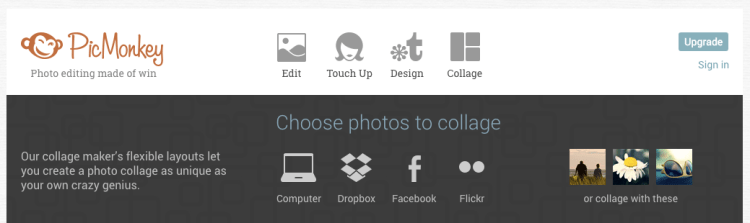 Choose Photo for PicMonkey