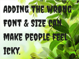 Canva.Wrong Use of Font and Size