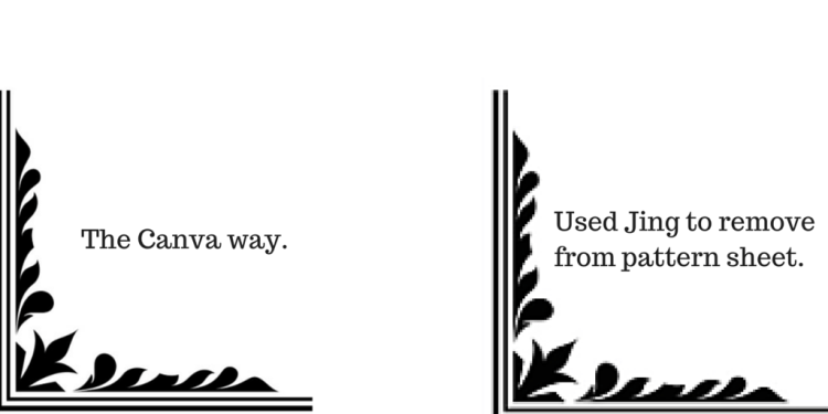 Used Jing to remove from pattern sheet.