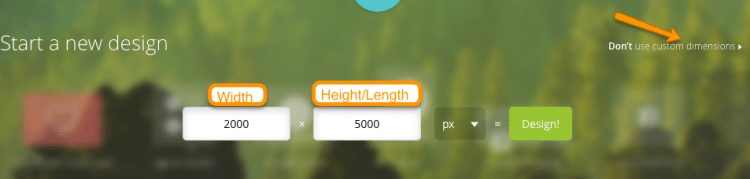 Custom Dimensions in Canva