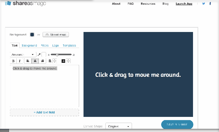 Share As Image. Add Text